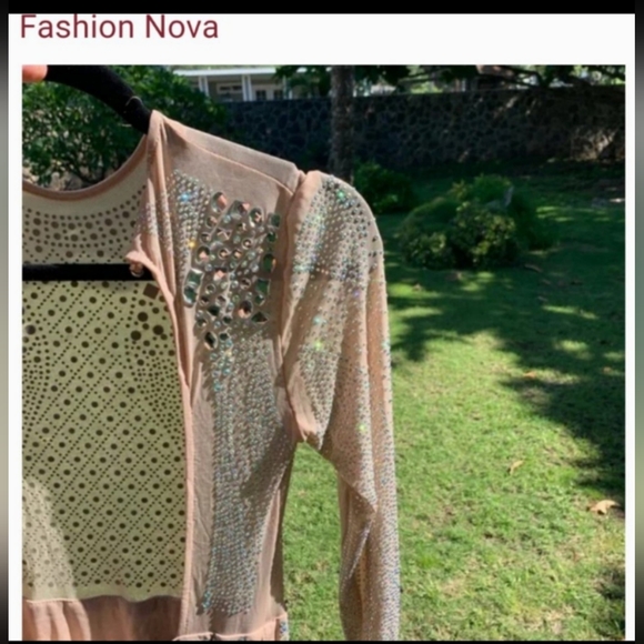 Fashion Nova "Studs & Stones Midi Dress" (1X) - Picture 11 of 16